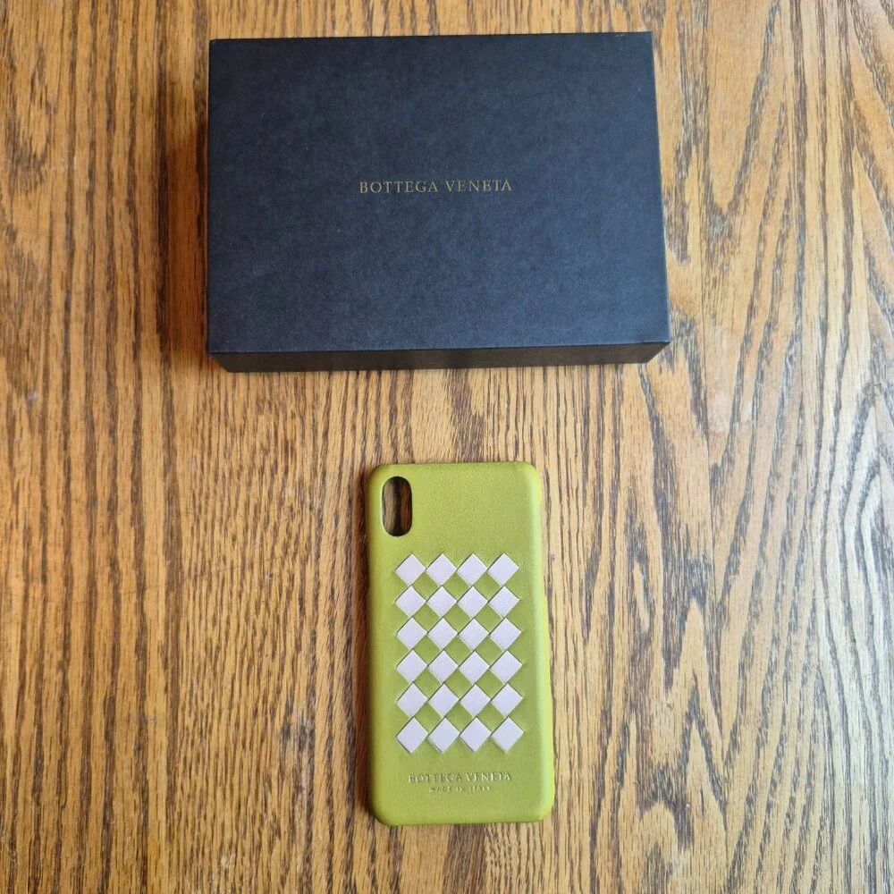 NIB Bottega Veneta Intrecciato Leather iPhone X Case in Chamomile
